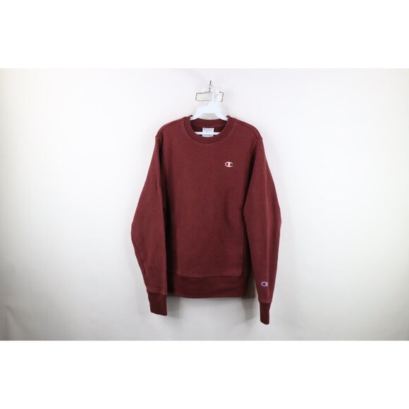 Champion Reverse Weave Mens Small Faded Heavyweight Crewneck Sweatshirt Red - Picture 1 of 14